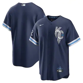 mens nike navy kansas city royals 2022 city connect replica